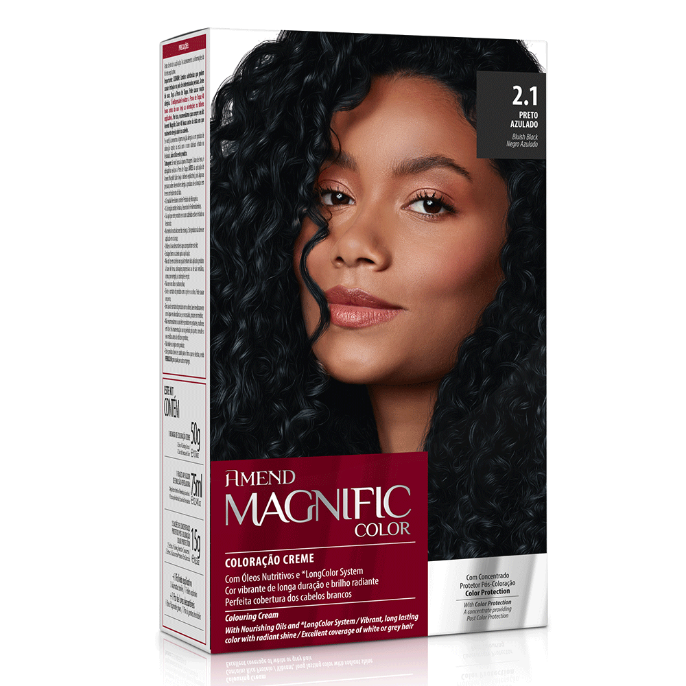 Kit Coloração Amend Magnific Color 2.1 Preto Azulado